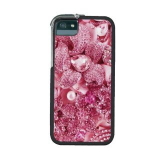 Red Flower Bouquet Bling Bling Diamonds Cover For iPhone 5