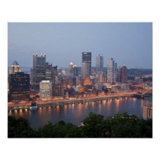 Pittsburgh skyline along the Monongahela River Print