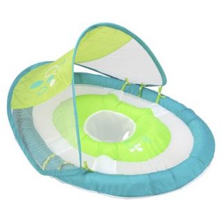 SwimWays Whale Print Baby Spring Float with Sun Canopy   Cyan