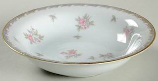Noritake 561 Salad Plate, Fine China Dinnerware   Rc, Pink Roses, Gray Leaves W/