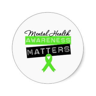 Mental Health Awareness Matters Round Sticker