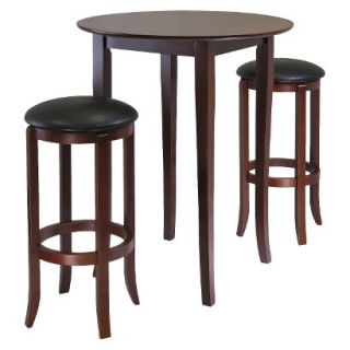 Bar Height Table Set Winsome Fiona High Table with 2 Swivel Stools