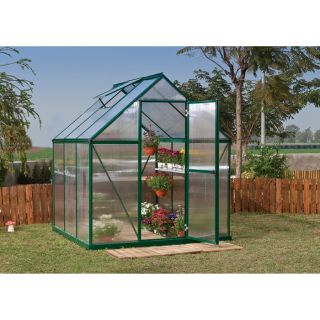 Poly Tex Nature Greenhouse   6ft.W x 6ft.L, Green, Model HG5006G