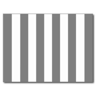 Gray and White Stripes Post Card