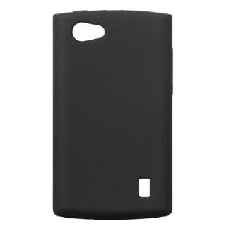 Black Silicone Skin Soft Phone Cover for LG Optimus M+ / MS695 Cell Phones & Accessories