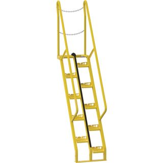 Vestil Alternating Tread Stairs   10 Steps, 56� Step Angle, Model ATS 6 56