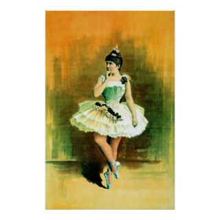 The Ballerina ~ Vintage Ballet Poster
