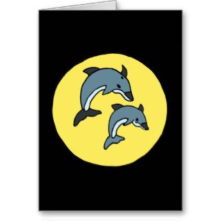 XX  Awesome Leaping Dolphins Design Greeting Cards