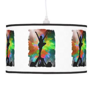 Cheerleaders in Colorburst ANY COLOR BACKGROUND Ceiling Lamps