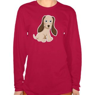 Cute puppy dog cartoon tee shirt