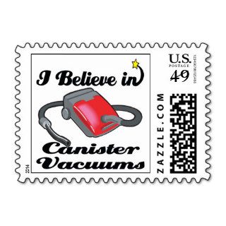 i believe in canister vacuums postage stamp