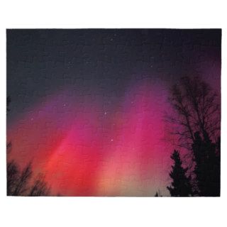 NA, USA, Alaska, Fairbanks, Curtains of pink and Jigsaw Puzzle