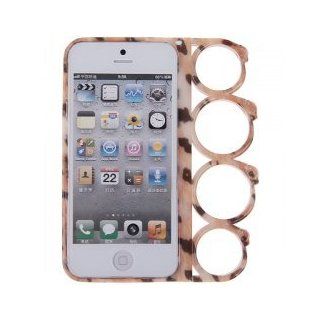 iWeapon Series Protection Weapons iPhone 5 Case (Inspire From Knuckles Self Protection Weapons)   Retaining Ring Design Safari Leopard Pattern   Noble 