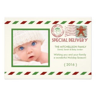 Special Delivery Airmail Christmas Flat Card
