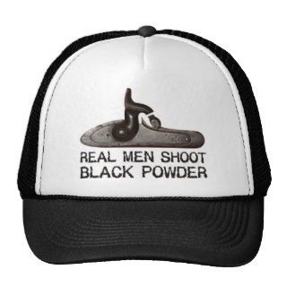Real men shoot Black Powder, target shooting rifle Trucker Hat