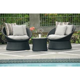 Mercer 2 piece Swivel Chair Patio Set