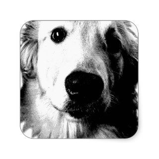Who Me? Funny Dog Expressions. Golden Retriever Stickers