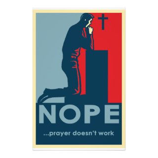 NOPEPrayer Doesn't Work   Atheist flyer