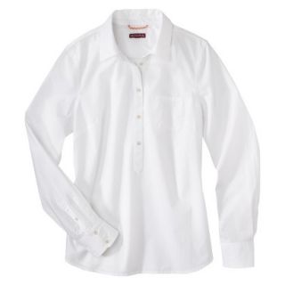 Merona Womens Popover Favorite Shirt   Fresh White   XL