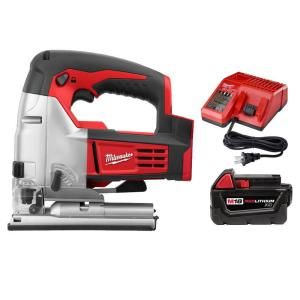 Milwaukee M18 18 Volt Lithium Ion Cordless Jigsaw with 1 Battery and Charger 2645 20 48 59 1813