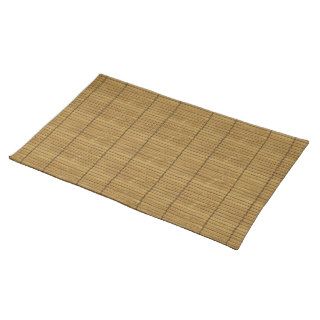 Japanese Tatami Bamboo Planks Mat Brown Placemats