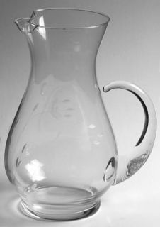 Princess House Crystal Heritage 72 Oz Pitcher   Gray Cut Floral Design,Clear