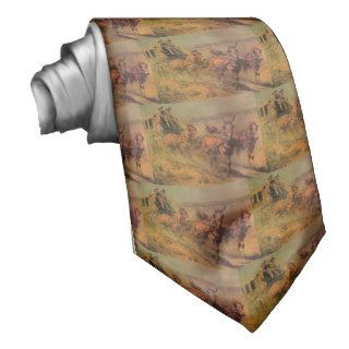 The Stage Coach by John Borein, Vintage Cowboys Neck Ties