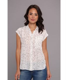 Rebecca Taylor S/S Lace Print Top Womens Blouse (White)