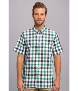 Fred Perry Bold Gingham S/S Shirt Mens Short Sleeve Button Up (Green)