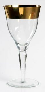 Avitra Golden Wine Glass   Wide Gold Band