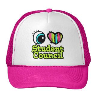 Bright Eye Heart I Love Student Council Trucker Hat