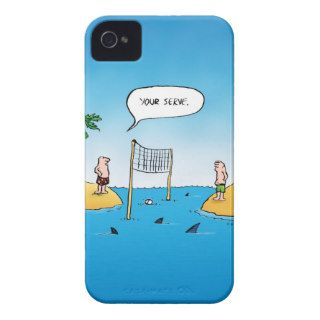 Shark Volleyball Funny Cartoon iPhone 4 Case Mate Cases