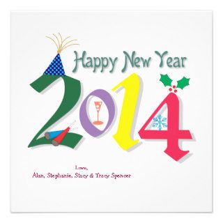 Happy New Year 2014 Holiday Card
