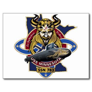 USS Minnesota SSN 783 Ship's Crest Postcards