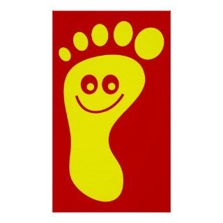 Happy Yellow Foot Poster