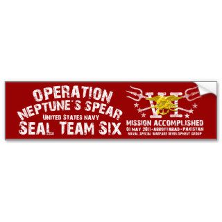 Seal Team Six   Operation Neptune's Spear Bumper Stickers