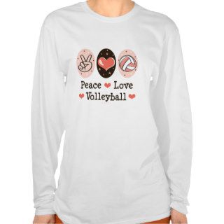 Peace Love Volleyball Long Sleeve T shirt