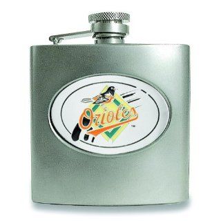 MLB Baltimore Orioles Stainless Steel Hip Flask 6oz Kitchen & Dining