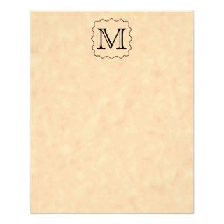 Your Letter. Custom Monogram. Black & Parchment Personalized Flyer