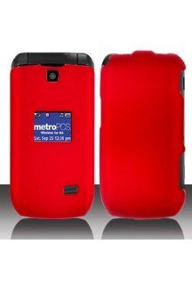 LG MN180 Select Rubberized Shield Hard Case   Red Cell Phones & Accessories