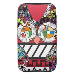 Cutie Hootie, Fun Patchwork Owl Design #21 iPhone 3 Tough Cover