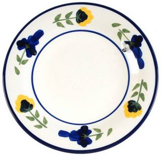 Dansk San Nicolo Salad Plate, Fine China Dinnerware   Blue&Yellow Flowers,Blue B