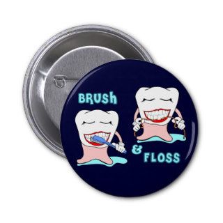 Brush and Floss Dentist Gifts Pins