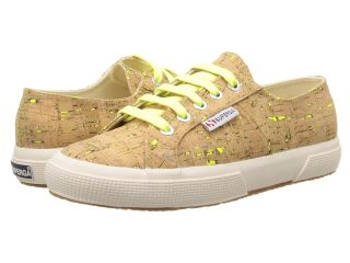 Superga 2750 Neon Cork Womens Lace up casual Shoes (Yellow)