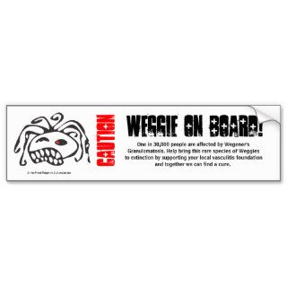 Weggie on Board Bumper Sticker
