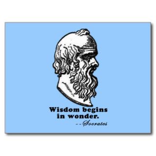 Wisdom Begins in Wonder Socrates Quote Tshirt Postcard