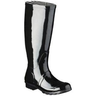 Womens Classic Knee High Rain Boot   Black 8