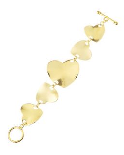 Heart Toggle Bracelet, Golden