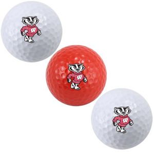 Wisconsin Badgers Team Golf 3pk Golf Ball Set