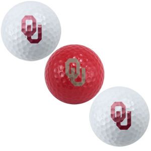 Oklahoma Sooners Team Golf 3pk Golf Ball Set